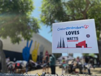 Children Mending Hearts Distributes Food and Clothing at the Watts Empowerment Center, Photo courtesy of Lysa Heslov