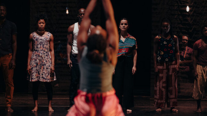 Olivier Tarpaga Dance Project photo by Leslie Artamonow (6)_Aicha Kabore, Jean Robert Koudogbo-Kiki, Sylvie Sanou, Ousseni Dabare, Sofia Nmili, Christie Dossou, Michael Nana