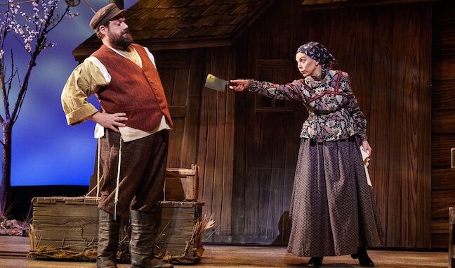 2487 - Jordan Gelber as Tevye, Jill Abromovitz as Golde in Paper Mill Playhouse_s Fiddler on the Roof, directed by Mark S. Hoebee ©Jeremy Daniel